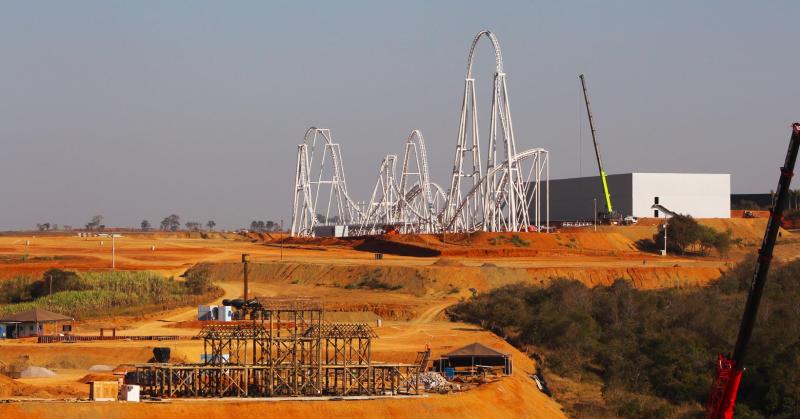 COMDARPE executa a infraestrutura da Ghost Rider Coaster no Cacau Park