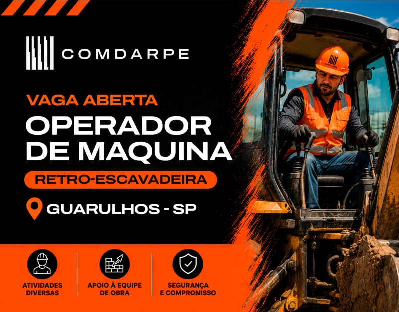 OPERADOR DE MÁQUINA - RETRO-ESCAVADEIRA - GUARULHOS/SP